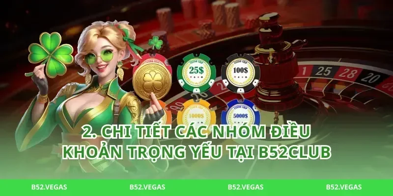 2. Chi tiết các nhóm điều khoản trọng yếu tại b52club